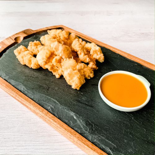 Chicken Crispers con Honey Mustard