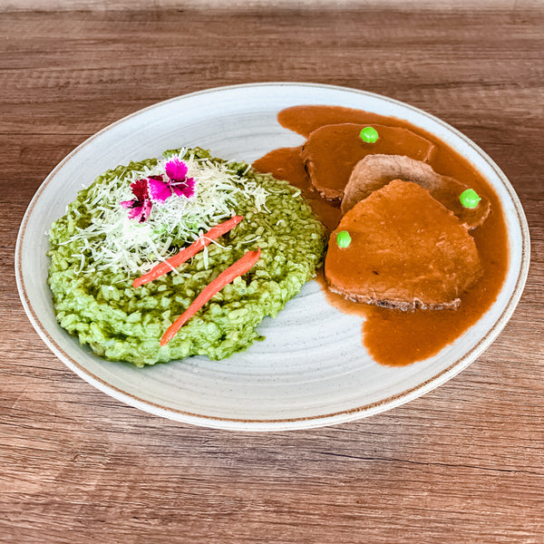 Asado con risotto